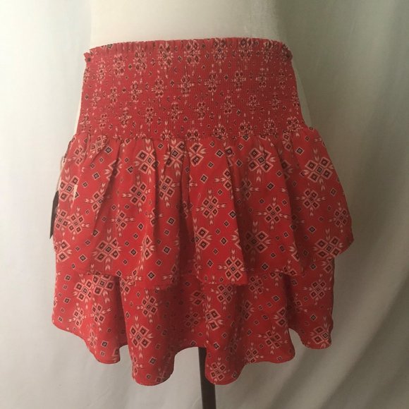 COPY - Forever 21 Aztec Ruffle Mini-Skirt Size XS - Picture 4 of 5
